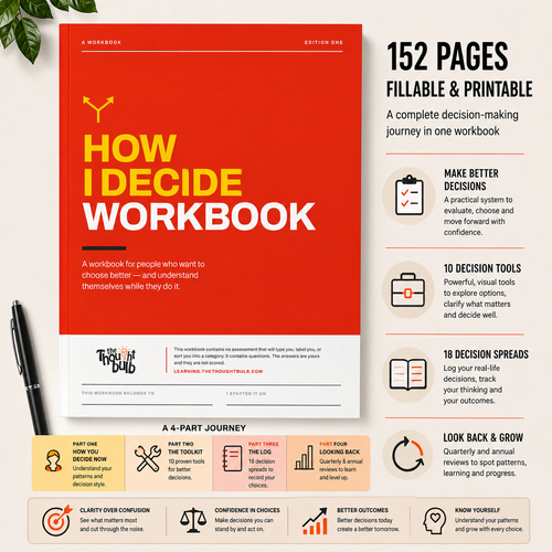 How I Decide Workbook | Make Better Decisions & Know Your Own Mind